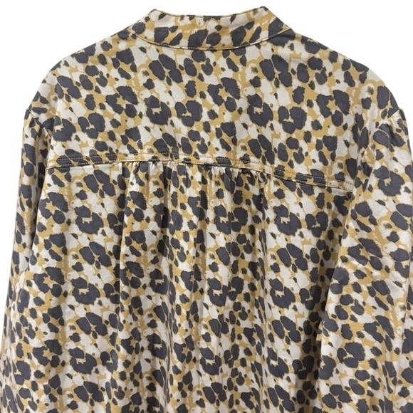 CAbi Providence Shirt Jacket in Yellow and Grey Leopard Print Women’s Size XL - Picture 7 of 12